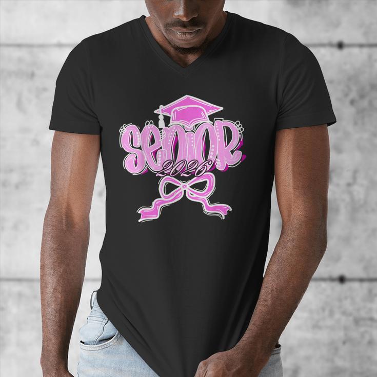 Graduation 2026 Senior 2026 Class Of 2026 Coquette Pink Girl Men's V-Neck T-Shirt