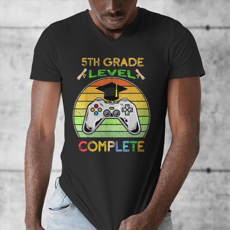 Graduation 5th Grade Level Complete Gamer Class 2021 Gaming Men's V-Neck T-Shirt