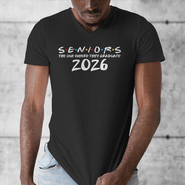 Graduation Announcements 2026 Retro Class Of 2026 Senior Men's V-Neck T-Shirt