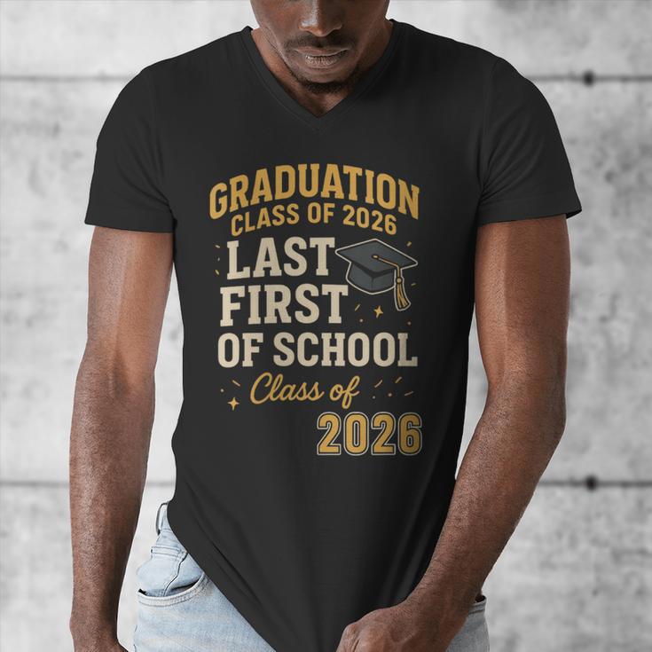 Graduation Class Of 2026 My Last First Day Of School Senior Men's V-Neck T-Shirt