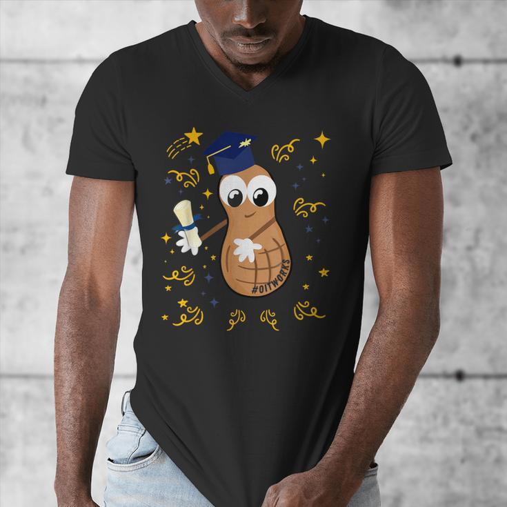 Graduation Flossing Peanut OIT Men's V-Neck T-Shirt