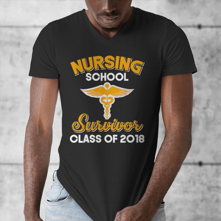 Graduation Shirt Nursing School Survivor Class Of 2018 Tee Men's V-Neck T-Shirt