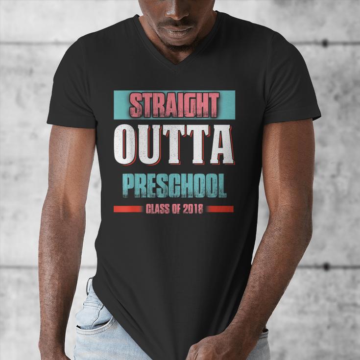 Graduation Shirt Straight Outta Preschool Class Of 2018 Tee Men's V-Neck T-Shirt