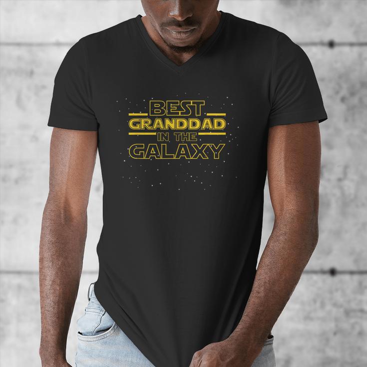 Grandpa Granddad Shirt Best Granddad In The Galaxy Men's V-Neck T-Shirt