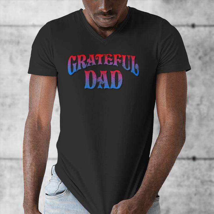 Grateful Dads World's Greatest Dad Fathers Day Men's V-Neck T-Shirt Grateful Dads World's Greatest Dad Fathers Day Men's V-Neck T-Shirt