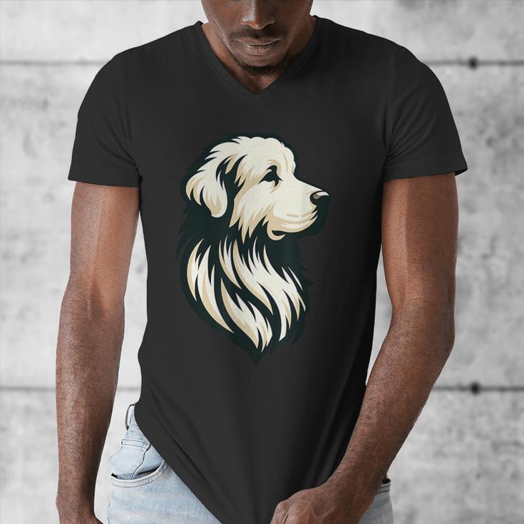 Great Pyrenees Pyr Minimalist Simple Dog Mom Dad Boys Girls Men's V-Neck T-Shirt