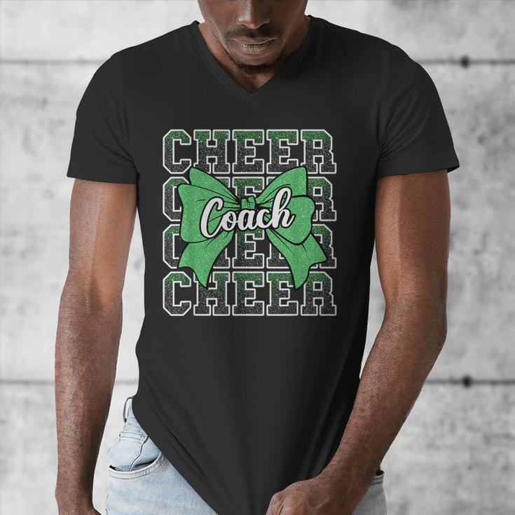Green Sport Loud Proud Cheer Coach Dad Father's Day Men's V-Neck T-Shirt Green Sport Loud Proud Cheer Coach Dad Father's Day Men's V-Neck T-Shirt