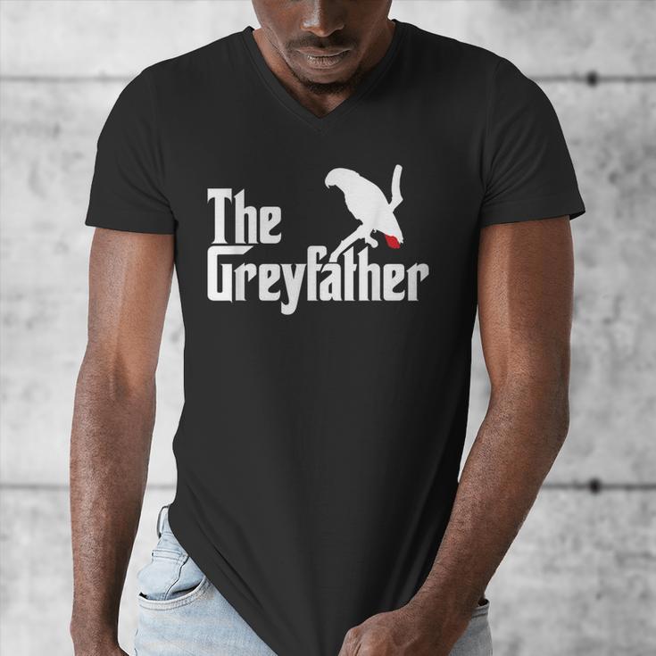 The Greyfather African Grey Parrot Lovers Bird's Dad Men's V-Neck T-Shirt The Greyfather African Grey Parrot Lovers Bird's Dad Men's V-Neck T-Shirt
