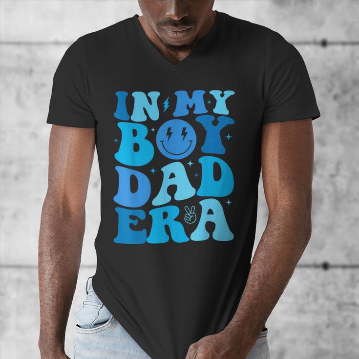 Groovy In My Boy Dad Era For Fathers Day Men's V-Neck T-Shirt