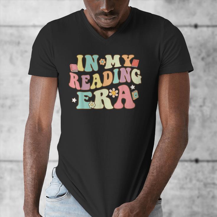 Groovy In My Reading Era Read Book Reader Reading Men's V-Neck T-Shirt
