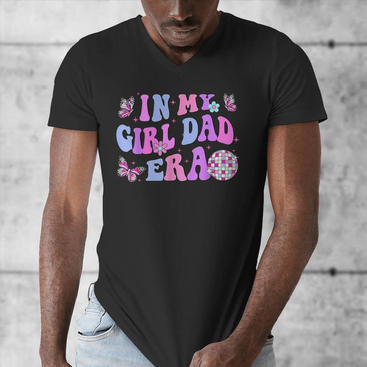 Groovy Retro In My Girl Dad Era Daddy Fathers Day Men's V-Neck T-Shirt