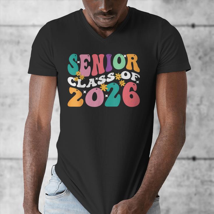 Groovy Senior Class Of 2026 My Last First Day Graduation 26 Men's V-Neck T-Shirt
