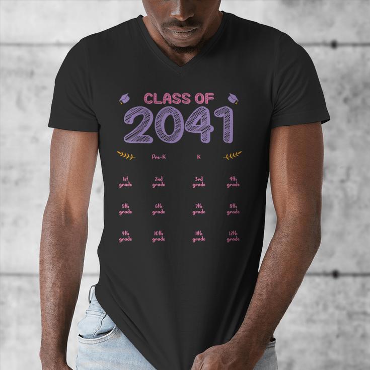 Grow With Me Graduation First Day Of School Class Of 2041 Men's V-Neck T-Shirt