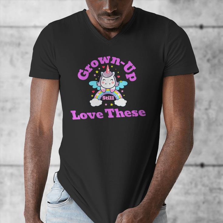 Grown-Up Still Love These Magical Unicorn Nostalgia Men's V-Neck T-Shirt
