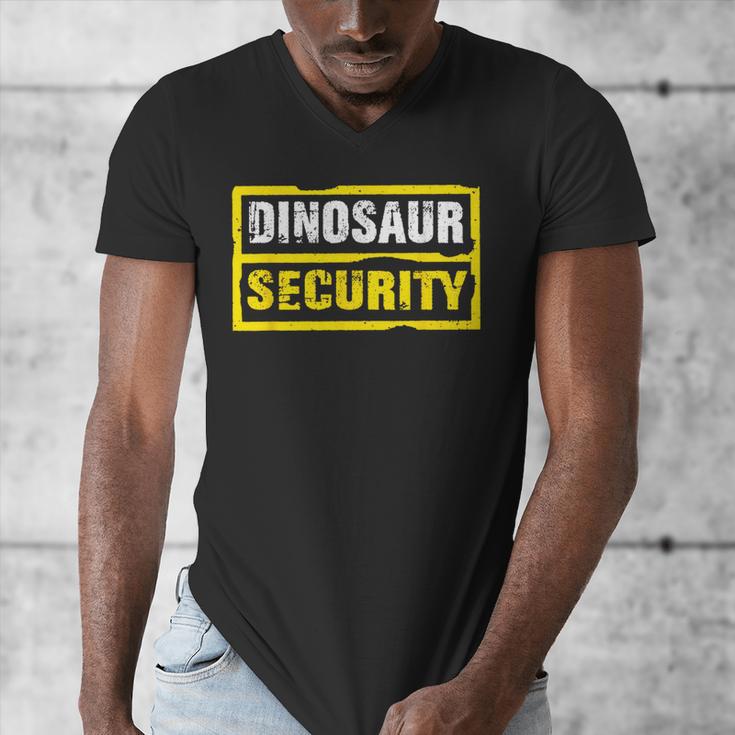 Halloween Adult Costume Dinosaur Security Dad Mom Men's V-Neck T-Shirt