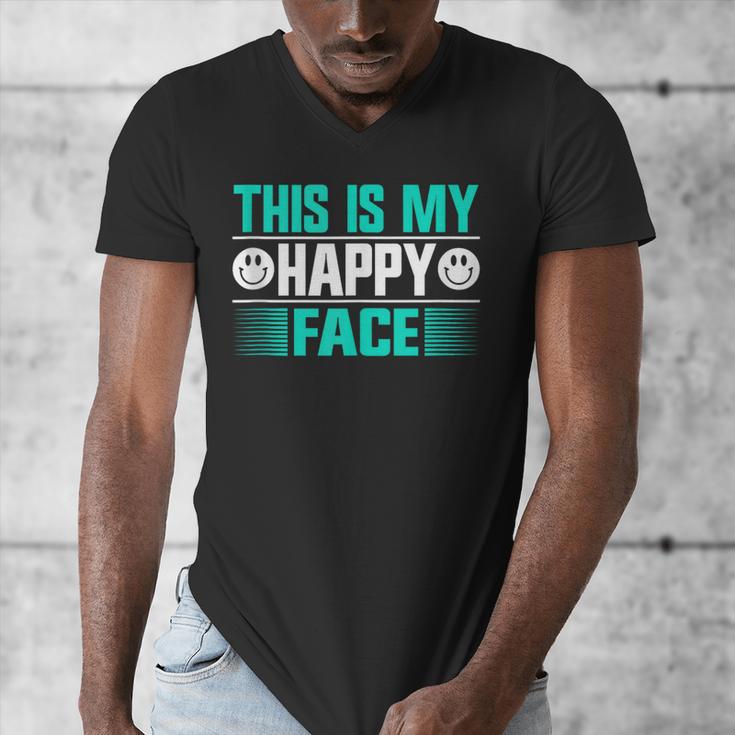 This Is My Happy Face Introvert Men's V-Neck T-Shirt This Is My Happy Face Introvert Men's V-Neck T-Shirt