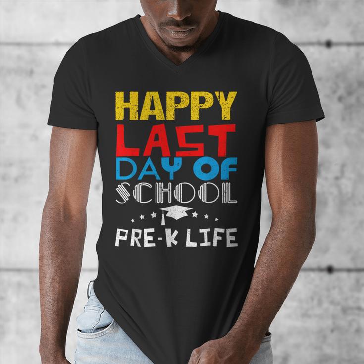 Happy Last Day Of School Pre-K Life Graduation T-Shirt Men's V-Neck T-Shirt