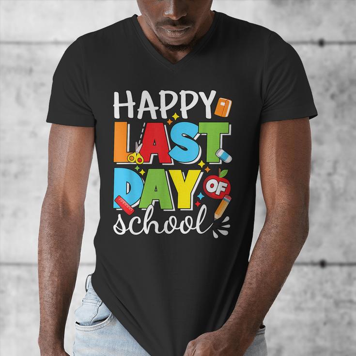 Happy Last Day Of School Teacher Student Graduation Men's V-Neck T-Shirt