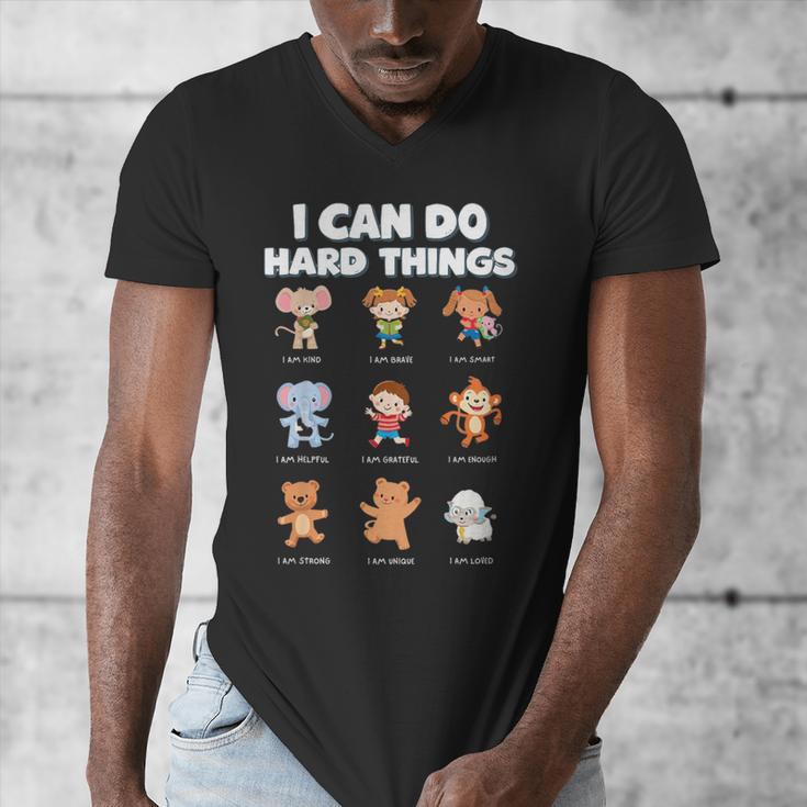 I Can Do Hard Things Children's Book Characters Men's V-Neck T-Shirt