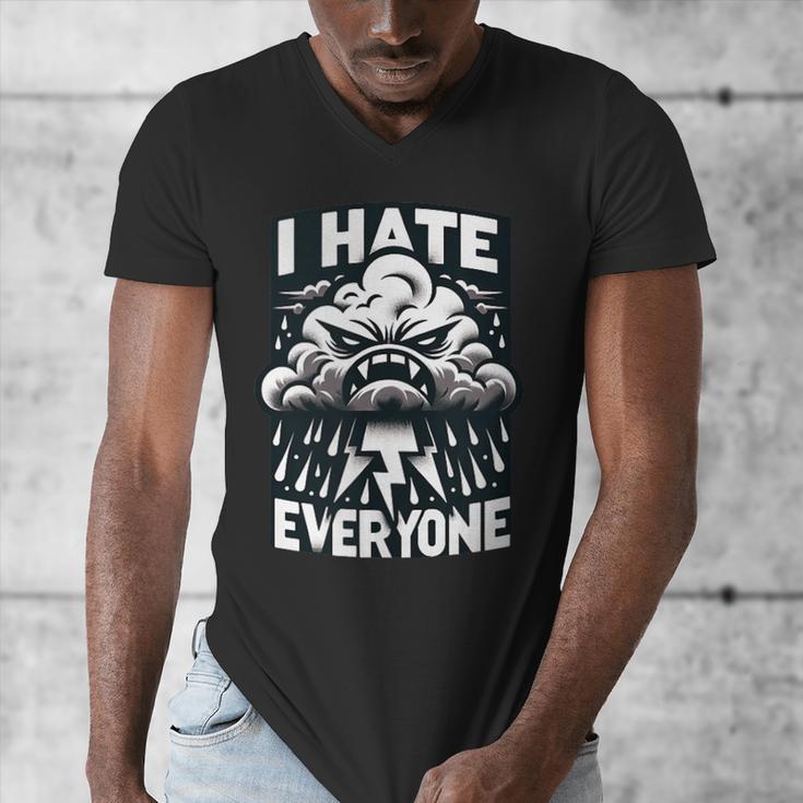 I Hate Everyone Introvert Anti-Social Dark Humor Men's V-Neck T-Shirt