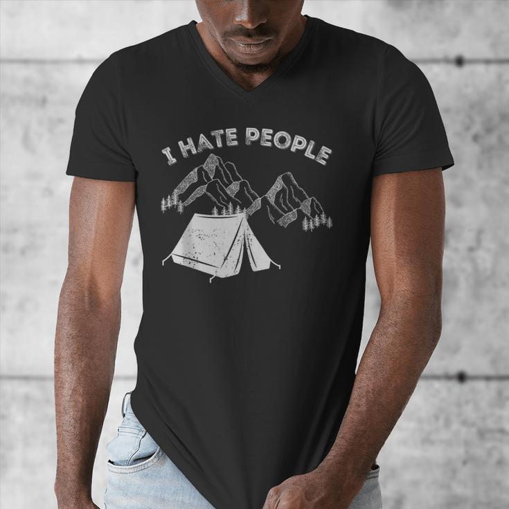 I Hate People Introvert Sarcastic I Love Camping Men's V-Neck T-Shirt