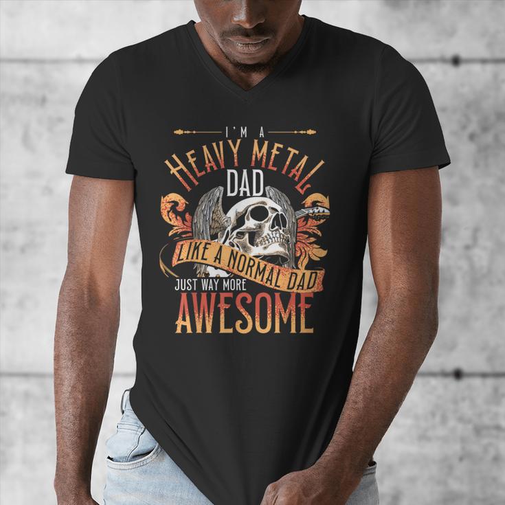 Heavy Metal Cooler Dad Punk Rock Music Lover Men's V-Neck T-Shirt