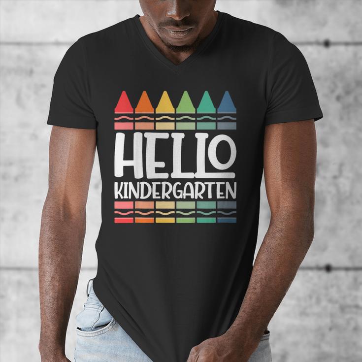 Hello Kindergarten First Day Back To School Graduation Men's V-Neck T-Shirt