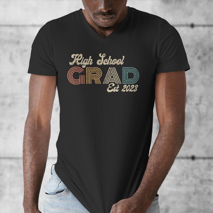 High School Grad 2023 Class Of 2023 Retro Graduation Done Men's V-Neck T-Shirt