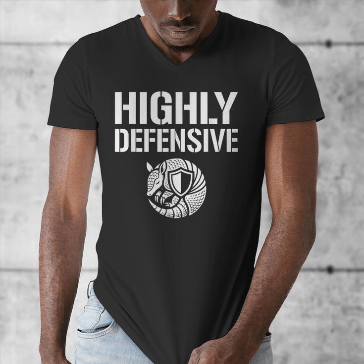 Highly Defensive Armadillo Shield Introvert Boundaries Men's V-Neck T-Shirt Highly Defensive Armadillo Shield Introvert Boundaries Men's V-Neck T-Shirt