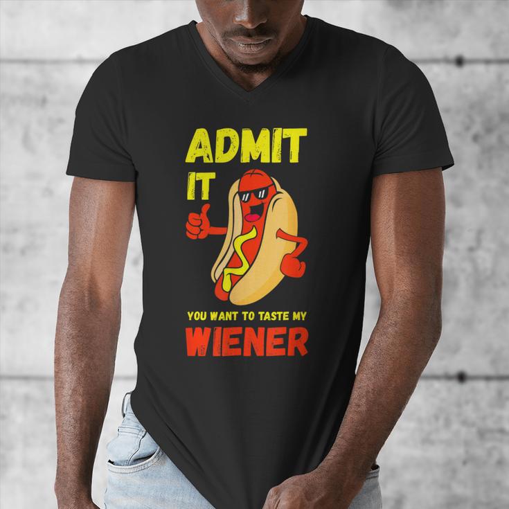 Hilarious Hot Dog Dad Joke Text Pun Dirty Joke -Barbecue Men's V-Neck T-Shirt Hilarious Hot Dog Dad Joke Text Pun Dirty Joke -Barbecue Men's V-Neck T-Shirt