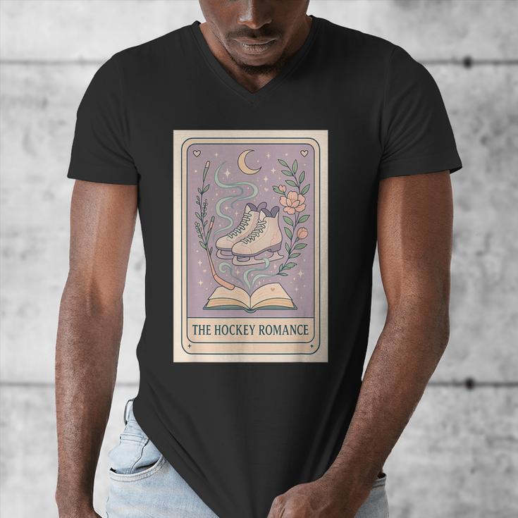 Hockey Romance Tarot Card Books Reader Cozy Reading Men's V-Neck T-Shirt Hockey Romance Tarot Card Books Reader Cozy Reading Men's V-Neck T-Shirt