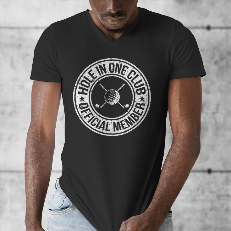 Hole In One Golf Dad & Cart Golfer Men's V-Neck T-Shirt