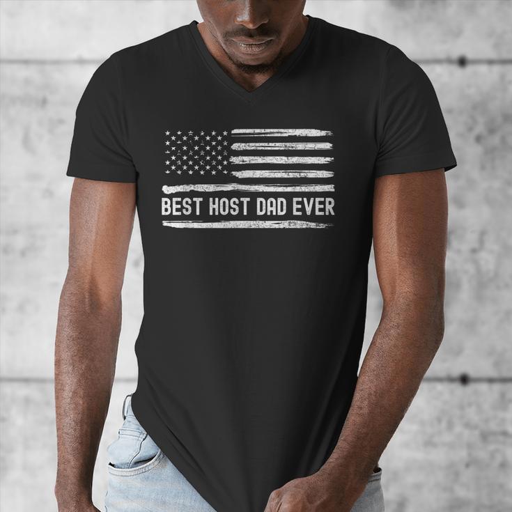 Host Dad Best Ever Flag Men's V-Neck T-Shirt Host Dad Best Ever Flag Men's V-Neck T-Shirt