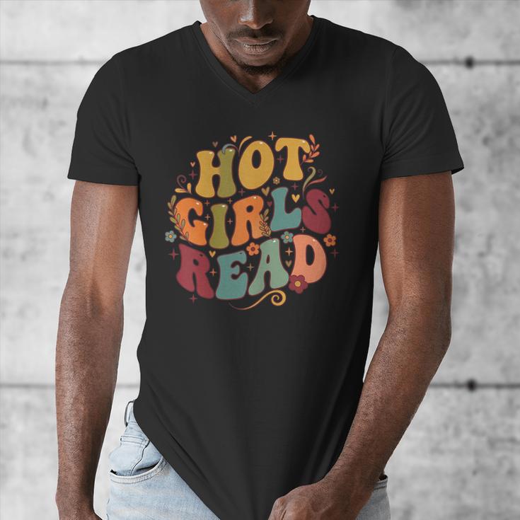 Hot Girls Read Aesthetic Book Lover Reading Men's V-Neck T-Shirt