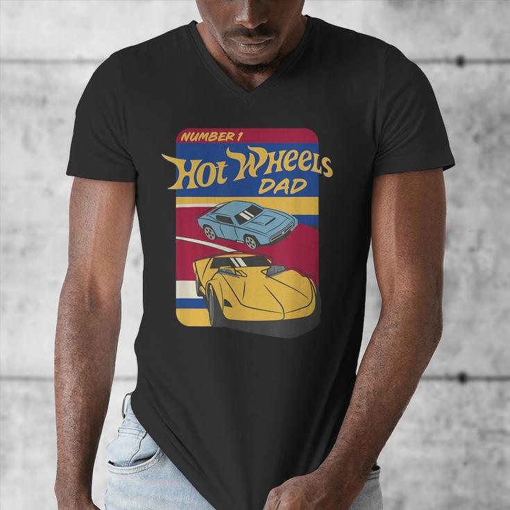 Hot Wheels Father's Day Number 1 Dad Men's V-Neck T-Shirt