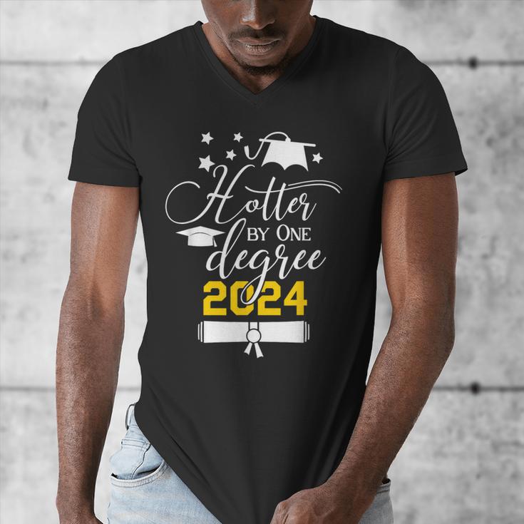 Hotter By One Degree Senior 2024 Class Of 2024 Graduation Men's V-Neck T-Shirt