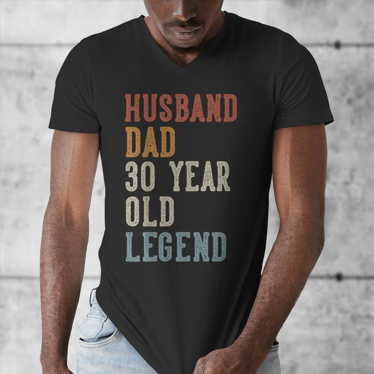 Husband Dad 30 Year Old Legend 30th Birthday Men's V-Neck T-Shirt