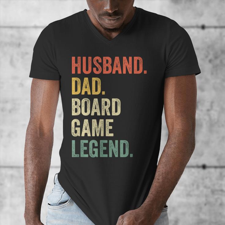 Husband Dad Board Game Night Legend Father Vintage Men's V-Neck T-Shirt Husband Dad Board Game Night Legend Father Vintage Men's V-Neck T-Shirt