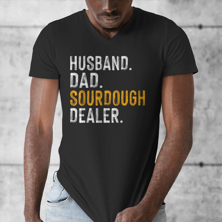 Husband Dad Sourdough Dealer Sourdough Baker Men's V-Neck T-Shirt