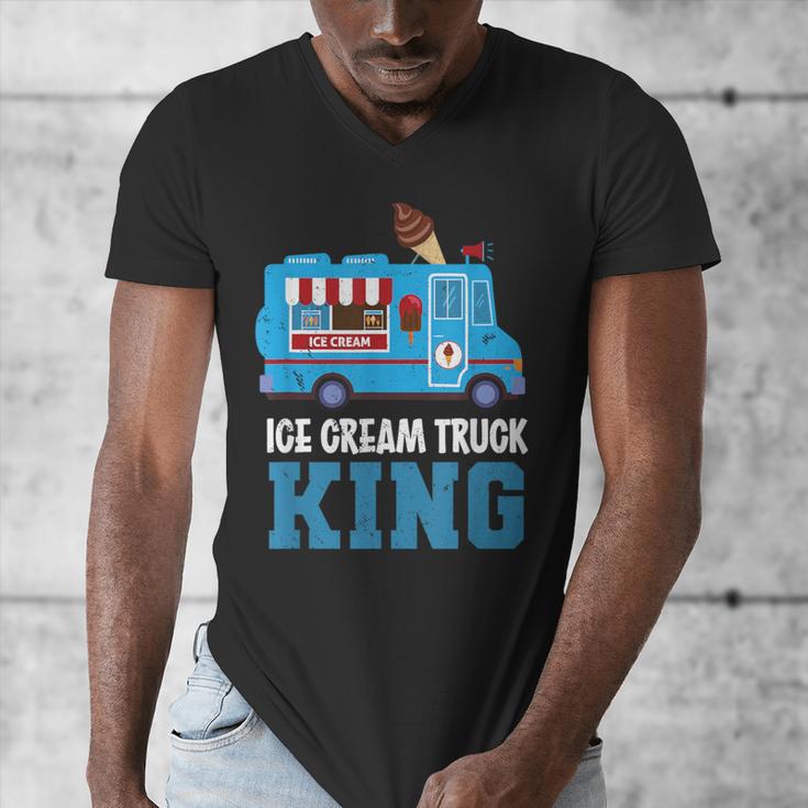 Ice Cream Truck King Nostalgia Summer Ice Cream Truck Driver Men's V-Neck T-Shirt Ice Cream Truck King Nostalgia Summer Ice Cream Truck Driver Men's V-Neck T-Shirt