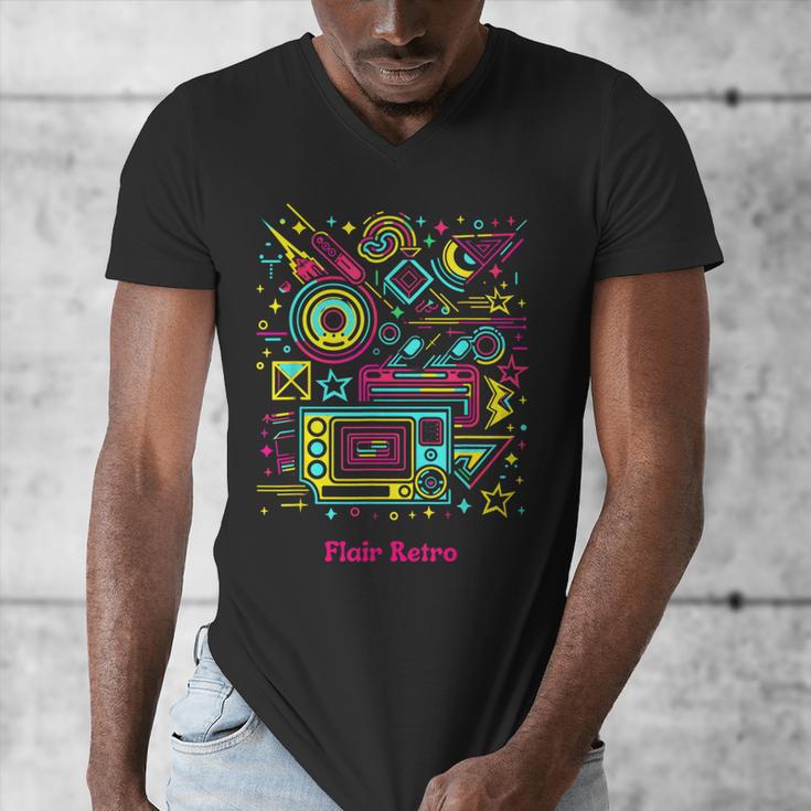 Iconic Nostalgia Vintage Graphic Men's V-Neck T-Shirt