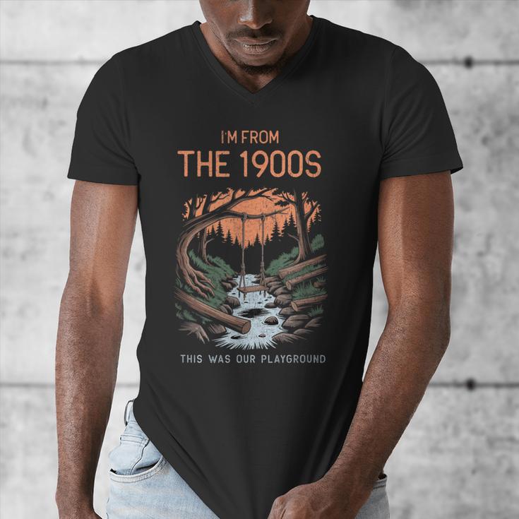 I'm From The 1900s This Was Our Playground Retro Men's V-Neck T-Shirt