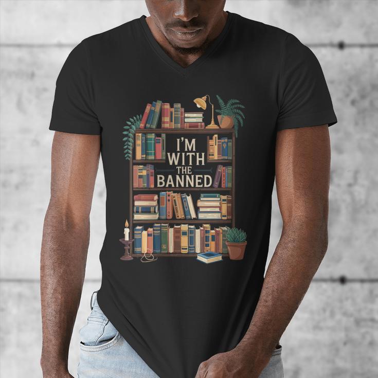 I'm With The Banned Books Reading Men's V-Neck T-Shirt