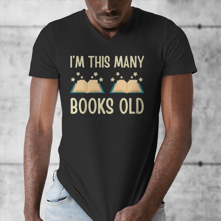 I'm This Many Books Old Read Book 2nd Birthday 2 Years Old Men's V-Neck T-Shirt