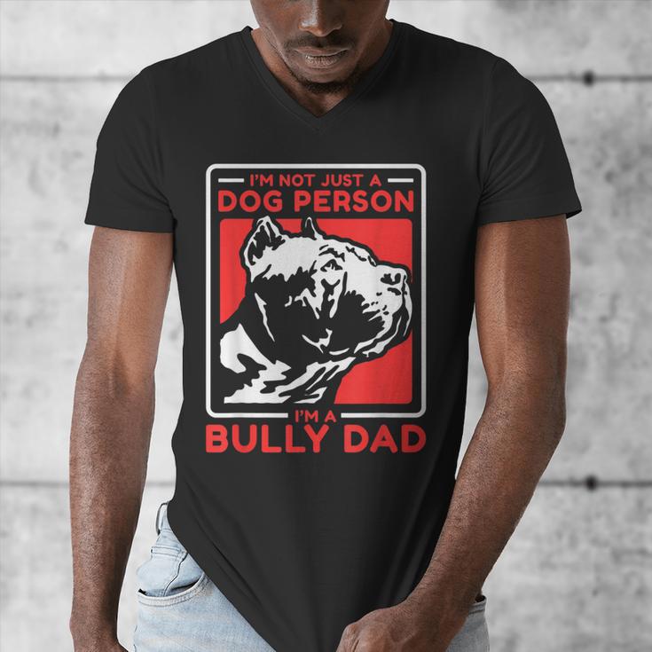 I'm A Bully Dad Dog Owner American Bully Men's V-Neck T-Shirt