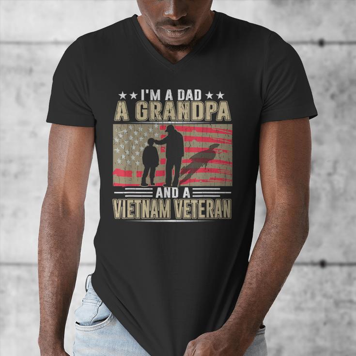I'm A Dad a Grandpa And a Vietnam Veteran Men's V-Neck T-Shirt