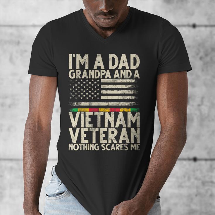 I'm A Dad Grandpa And A Vietnam Veteran Nothing Scares Me Men's V-Neck T-Shirt I'm A Dad Grandpa And A Vietnam Veteran Nothing Scares Me Men's V-Neck T-Shirt