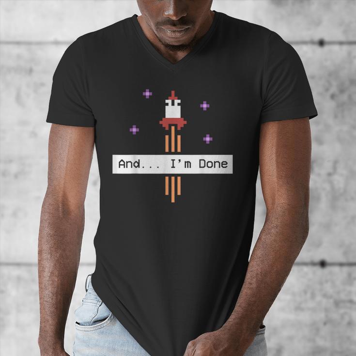 And I'm Done Rocket Graduation Retro Look Men's V-Neck T-Shirt