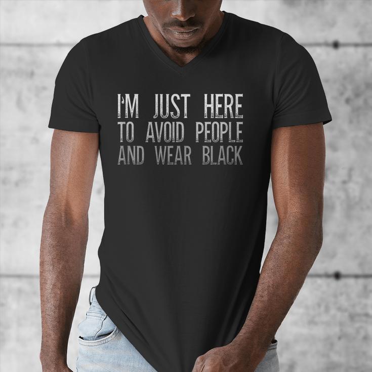 I'm Just Here To Avoid People And Wear Introvert Men's V-Neck T-Shirt