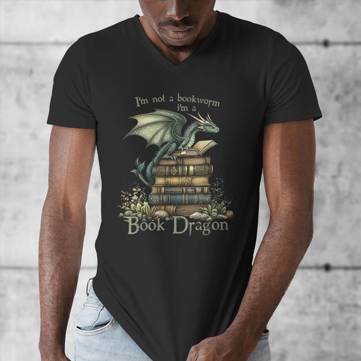 I'm Not A Bookworm I'm A Book Dragon Men's V-Neck T-Shirt